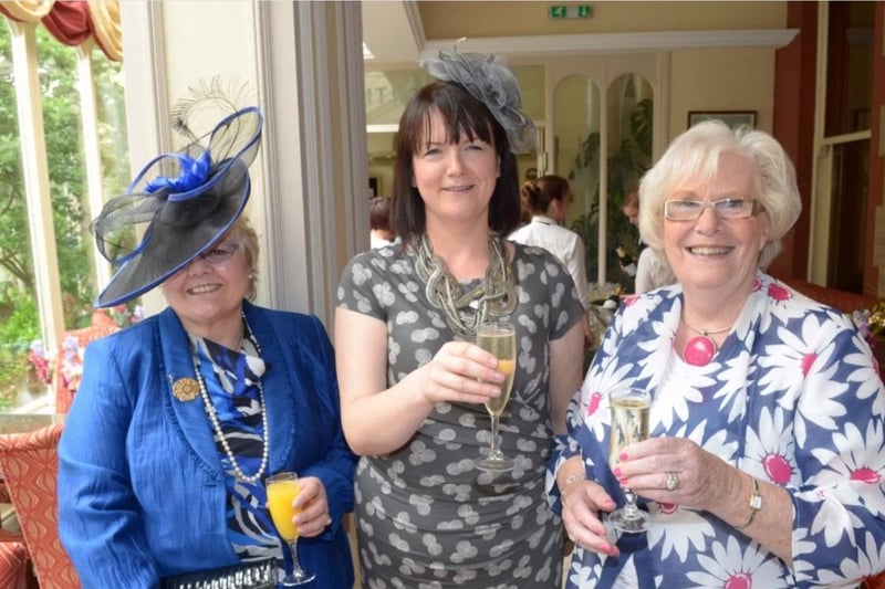 Christine Harpur, Sharon Mossman and Maureen Galloway pictured in Magheramorne House for the 2014 Ladies who Lunch fundraiser for Leukaemia and Lymphoma N.I.