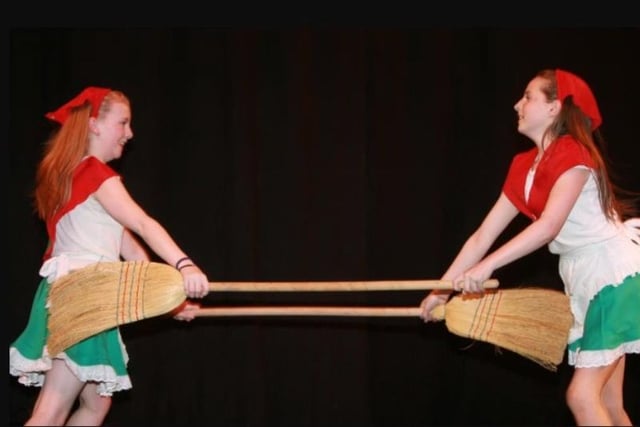 Irish dancers performing their winning routine at Ulidia in 2009..