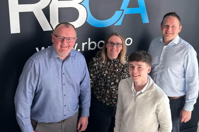 L-R Ross Boyd, Jane Gill, Reece Gilmore and Brian Stewart