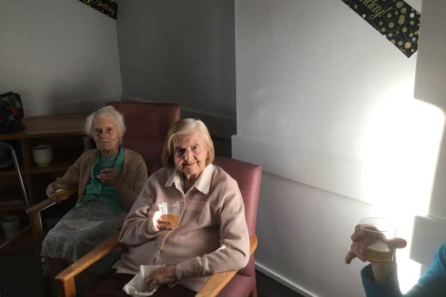 Drumlough House residents enjoying the party