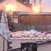 Roof damage sustained to the McMahon family home in Coalisland in the aftermath of Friday's storm. Credit: Family