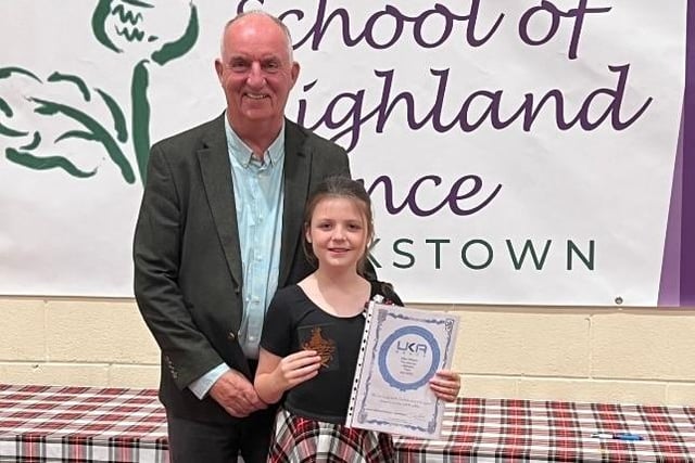 Cookstown councillor Trevor Wilson, Ulster Scots representative, pictured with his granddaughter at the awards evening. Credit: Jillian Lennox