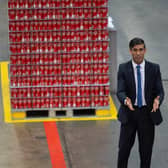 Prime Minister Rishi Sunak visited the Coca Cola factory in Lisburn to meet business leaders to discuss the Windsor Framework, which aims to address concerns about the NI Protocol. Pic by 10 Downing Street