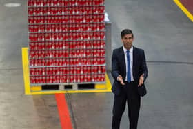 Prime Minister Rishi Sunak visited the Coca Cola factory in Lisburn to meet business leaders to discuss the Windsor Framework, which aims to address concerns about the NI Protocol. Pic by 10 Downing Street