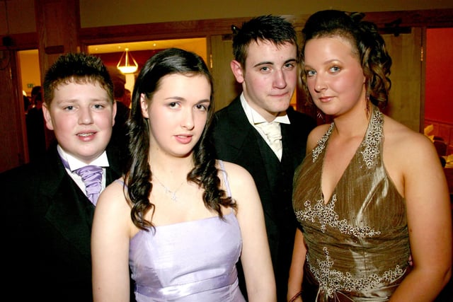 Posing for the Times at Ballymoney High School formal held at the Royal Court Hotel, Portrush, in 2007.