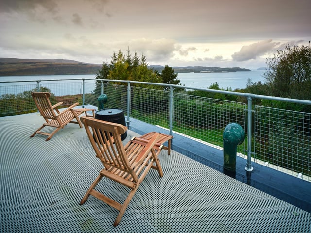 The private balcony is the perfect place to enjoy the sunset.