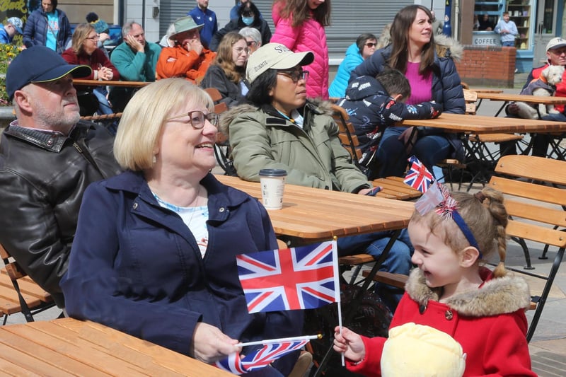 Valerie Miles and Poppy Martin enjoying the royal event.