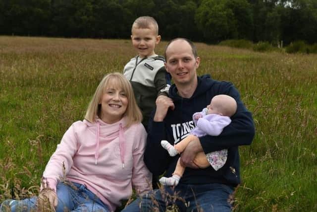 Stephanie Hutchinson pictred with her family. Credit: Supplied