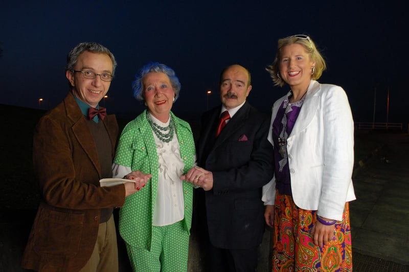 The Bart Players performed 'Born in the Gardens' by Peter Nichols at the 2009 Larne Drama Festival. Pictured are  Kevin Murray, Barbara Jeffers, Barney Gadd and Lynne Taylor.
