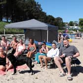 People enjoy the glorious sunshine at Helen's Bay beach on Belfast Lough, Co Down, on Sunday May 18 2025 during the sunniest spring on record. Picture Press eye
