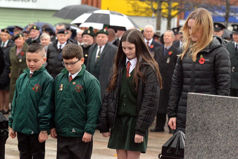 Millington Primary School representatives at the annual Remembrance Sunday ceremony in Portadown.