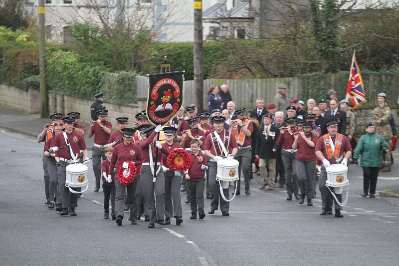 Parade during Remembrance Day in Whitehead.