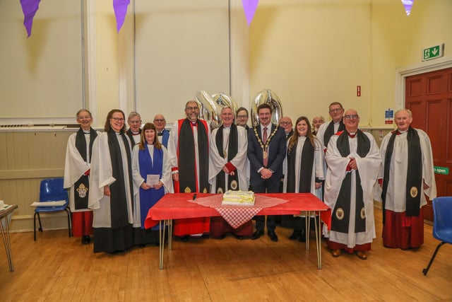 Past and Visiting Clergy at the Lisburn Cathedral 400th Anniversary Launch Service. Pic by Norman Briggs, rnbphotographyni