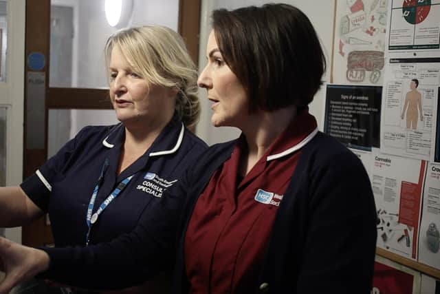 South Eastern Trust Consultant Public Health Nurse Pauline Wilson and Specialist Public Health Nurse - Homeless Healthcare Lisa Ewart. Pic credit: SEHSCT