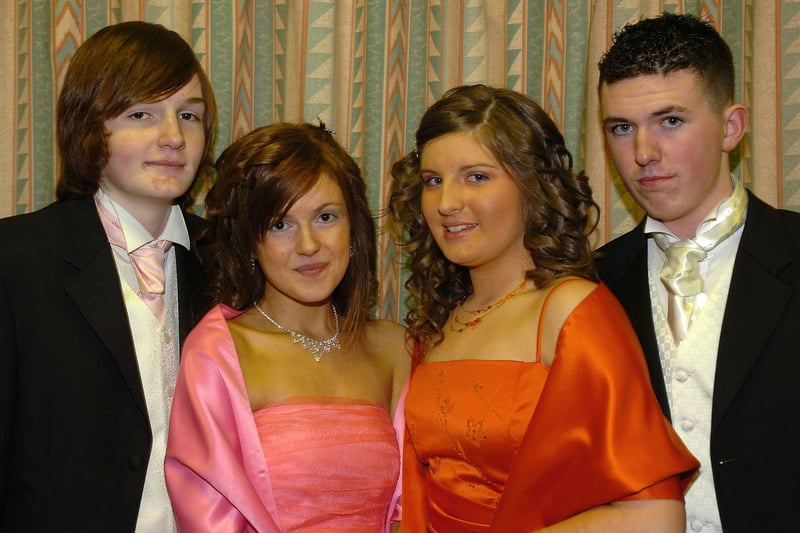 Posing for our lensman at Magherafelt High School formal in 2007 were Andrew, Kristy, Katrina and  Nachanial.