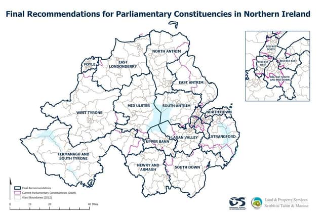 A number of constituency borders are set to shift, including East Antrim.  Photo: Land and Property Services
