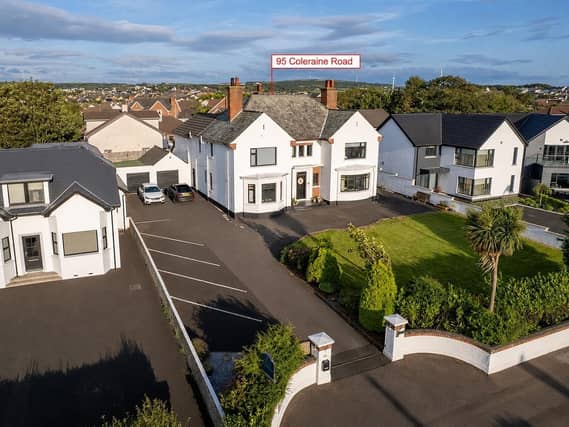 Larkhill House, 95 Coleraine Road, Portrush, BT56 8HN, is on the market for offers over £725,000 with Armstrong Gordon.