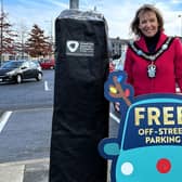 Lord Mayor Alderman Margaret Tinsley announces free parking in council-owned off-street pay-and-display car parks in Armagh City, Banbridge, Lurgan and Portadown on Saturday, December 2, 9, 16 and 23. Picture: ABC Borough Council.