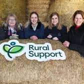 L-R Christine Kennedy, NFU Mutual; Jennifer Hawkes, UFU; Gemma Daly, Chair, Rural Support; Veronica Morris, Rural Support; Elizabeth McIllwaine, DAERA