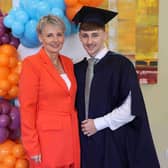 Winner of the part-time award within the Faculty of Professional Services is BSc (Hons) Sport and Exercise student Jack-Daniel Magill from Tandragee.  He is pictured alongside his proud mum Mary Magill. Jack studied his degree at SRC’s Newry campus.