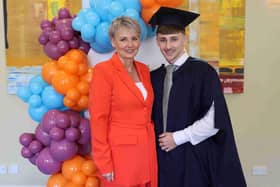 Winner of the part-time award within the Faculty of Professional Services is BSc (Hons) Sport and Exercise student Jack-Daniel Magill from Tandragee.  He is pictured alongside his proud mum Mary Magill. Jack studied his degree at SRC’s Newry campus.