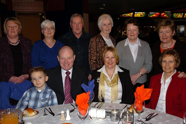 Enjoying the Stewartstown Primary School 70th birthday celebrations and reunion dinner held in the Royal Hotel in February 2007.