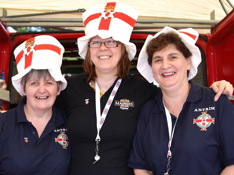 Joyce Hanna, Sandra Wallace and Sally Brown get their special hats on   CT28-437RM
