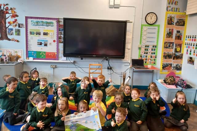 NI Water visited St Brigid's Primary School in Ballymoney recently. Credit NI Water