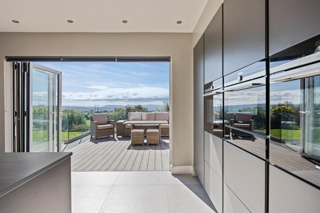 View from kitchen onto deck.