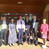 Education Minister Paul Givan pictured during his visit to Holy Family Primary School. Credit: Supplied
