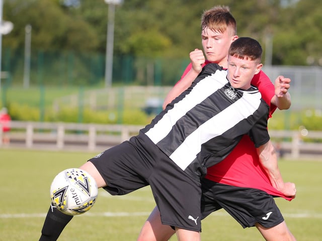 Elliott Anderson in action for Newcastle United at the Budget Energy SuperCupNI.   Picture by Jonathan Porter/PressEye