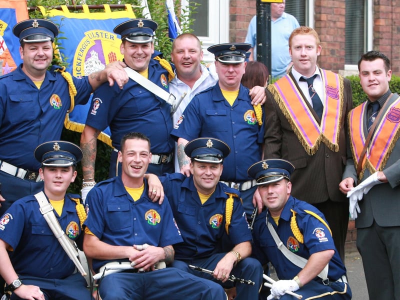 Pictured before setting off on the Carrick 12th parade are Carrick Defenders. Ct29-015tc