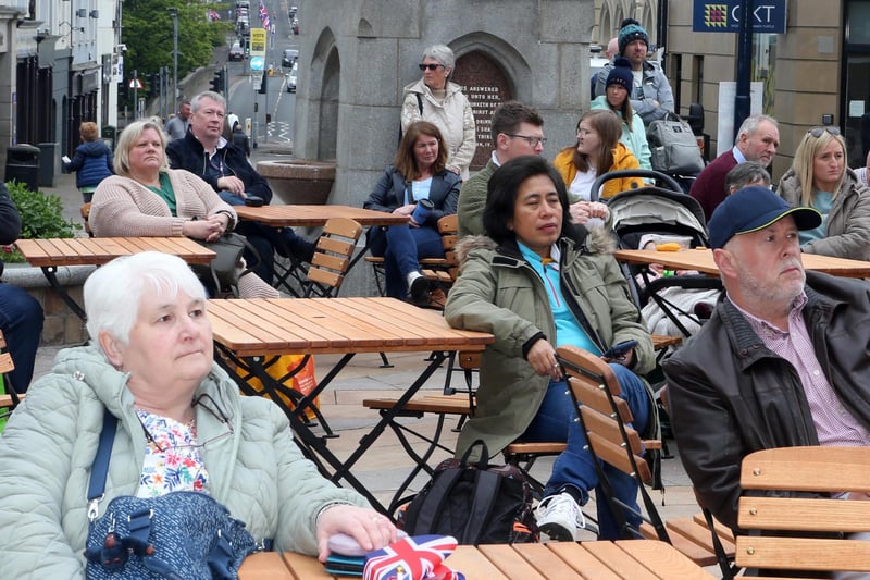 Members of the public at Causeway Coast and Glens Borough Council's royal event in Coleraine town centre on Saturday.