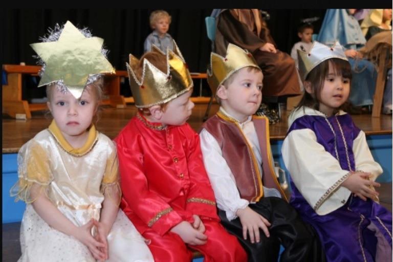 Whitehead Nursery Unit pupils performing in their 2007 Nativity play.