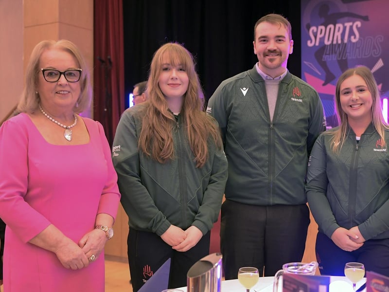 Edith Jamison, chair of ABC Sports Forum and special guests, ABC Commonwealth Games athletes Alana Burns-Atkin, Willie-John McCartan and Chloe Wilson.