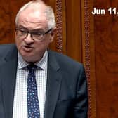Steve Aiken has previously warned the Assembly that 'red flags' about public spending have been ignored by Sinn Fein and Alliance MLAs on the Windsor Framework committee.