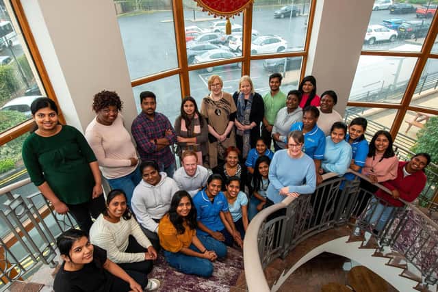 Some of the Southern Trust’s registered nurses who completed the international nursing programme with Patrick Johnston Sheridan (International Nurse Team Lead) and Dawn Ferguson (Assistant Director of Nursing and Midwifery Workforce and Education), Pamela Craig (NMC) and Linda Kenward (NMC) who facilitated the session.
