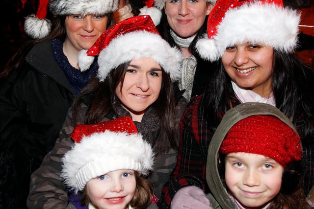Getting into the festive spirit at the switching on of the Christmas lights in Coleraine back in 2010