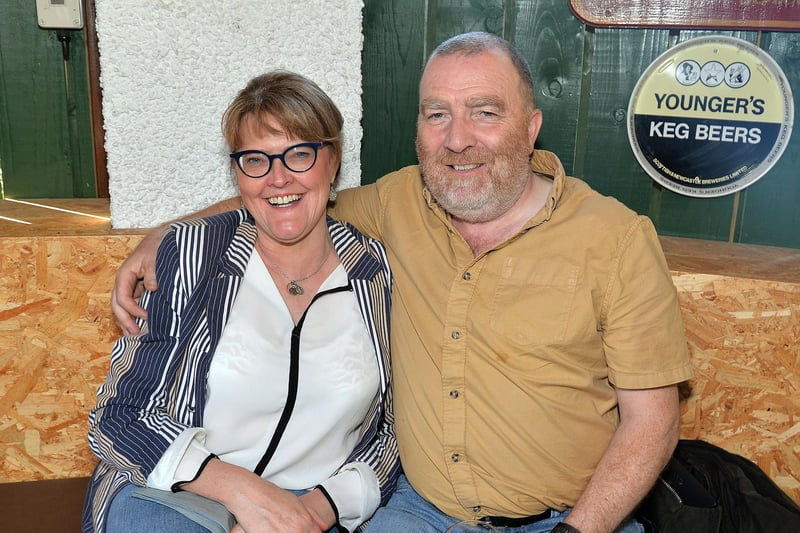 At The Head O' The Road charity barbecue in aid of The Malawi Projects are Margaret and Michael Brady. PT27-220.