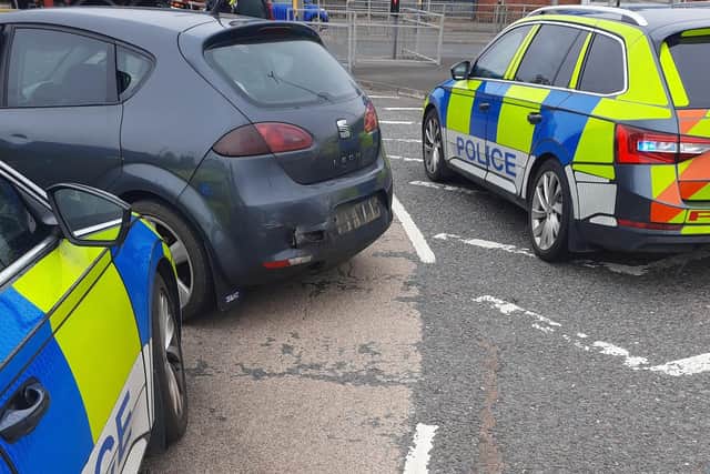 A grey Seat Leon has been reported as being driven dangerously on the A26 Lisnevanagh Road and the M2 motorway on Thursday, July 6. Picture: PSNI