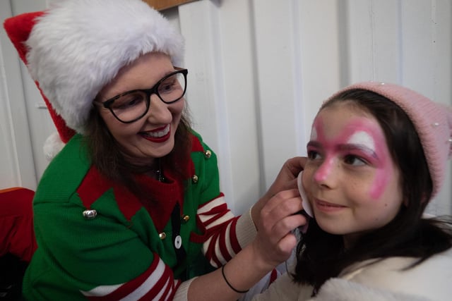 Face painting was very popular at the Dungannon Christmas festivities.