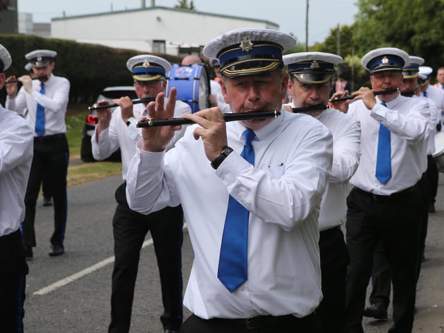 Brethren and visiting brethren on parade during the Ballyrashane LOL 431 parade to their church service in Ballyrashane  Presbyterian Church last Sunday