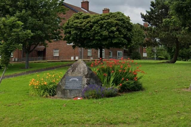 The US Rangers memorial at Sunnylands, Carrickfergus. Image by Google