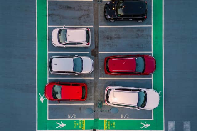 It's rare for car parks to have single motorcycle bays.