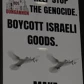 Anti-Semitic Signage in Dungannon has been condemned by UUP representative Ian Irwin. Credit: Supplied