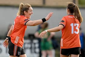 Armagh Ladies duo Caroline O'Hanlon and Aimee Mackin. Pic: Sportsfile