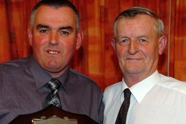 Woods Bowling Club Open Shield winner William Watterson and runner-up Alec McKnight.