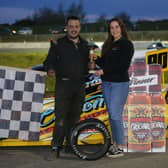 Loughgall driver Jordan McCann took the honours in the National Hot Rods at Tullyroan Oval