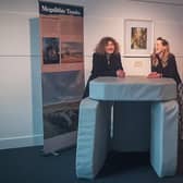 Shirin Murphy, MEA Collections Access Officer with artist Seanna O’Boyle-Irvine.