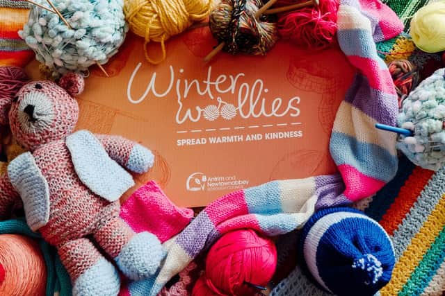 Drop off your knitted or crocheted items at Mossley Mill or Antrim Civic Centre from 15 Sept–14 Nov